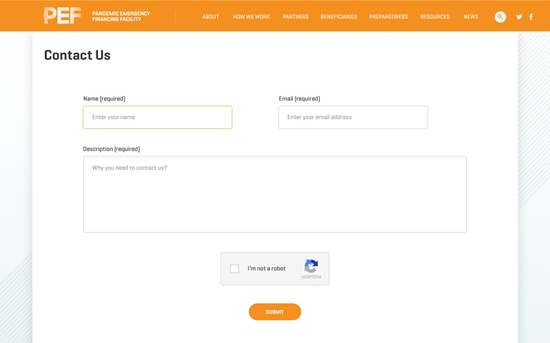 PEF — Contact Page